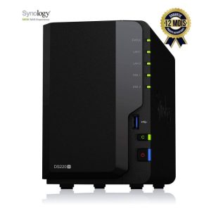 Serveur de stockage NAS - Synology 2 Baies DiskStation - 12 mois de garantie